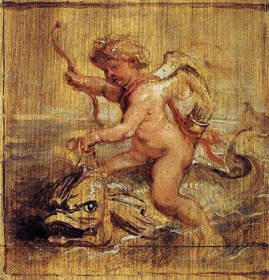 Peter Paul Rubens Cupid Riding a Dolphin